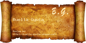 Buella Gyula névjegykártya