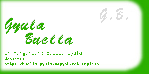 gyula buella business card